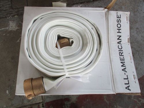 All-american hose- ponn supreme 2 1/2” x 50’ white double jacket hose fire/ oil for sale