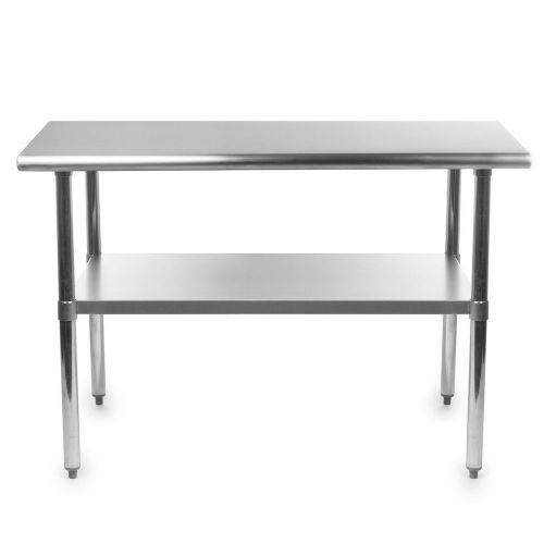 Stainless steel commercial kitchen work food prep table - 24&#034; x 48&#034; for sale