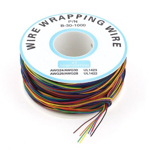 305M 30AWG 0.25mm Tin Plated Copper Wire Wrapping Test Cable Colored uxcell