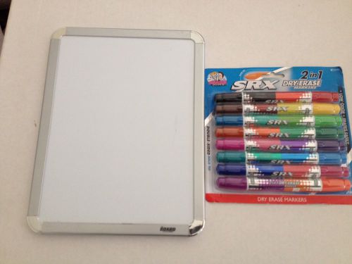 Dry Erase 2-In-1 Markers (8-ct) + White Board