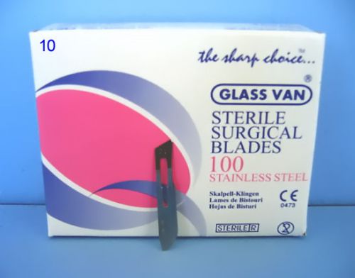 # 10 STAINLESS-STEEL BLADES / STERILE (COUNT 100)