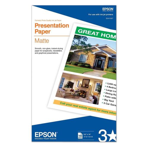 Epson Photo Paper - Legal - 8.50&#034; X 14&#034; - 27 Lb Basis Weight - Matte - 90 Bright