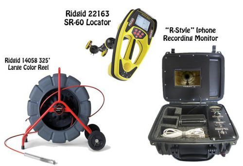 Ridgid 325&#039; Color Reel (14058) SR-60 Locator (22163) &#034;R-Style&#034; Iphone Monitor