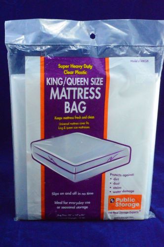 New Super Heavy Duty Clear Plastic King/Queen Size Mattress Bag 1.5 Mil