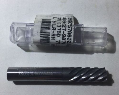 3/8&#034; 7 flute carbide endmill xm03757a6003s60m 5/8&#034; loc mdc coated swiftcarb for sale