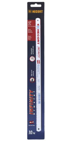 Hecort Infinity Bi-Metal Hand Hack Saw Blade 24 T, 12&#034;  10 Pack