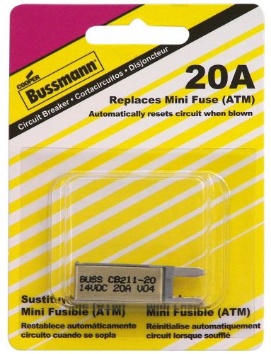 Bussmann (bp/cb211-20-rp) 20 amp type-i atm mini circuit breaker for sale