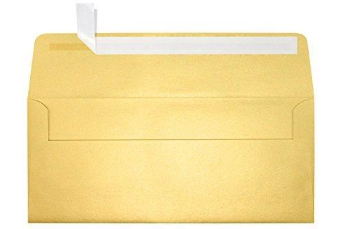 Envelopes.com #10 Square Flap Envelopes w/Peel &amp; Press (4 1/8&#034; X 9 1/2&#034;) - 80lb.