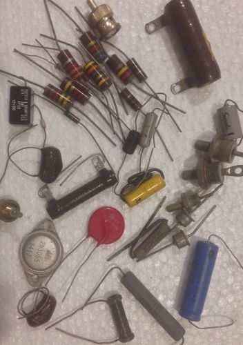 LOT of 34 ELECTRONIC COMPONENTS mixed vtg misc.