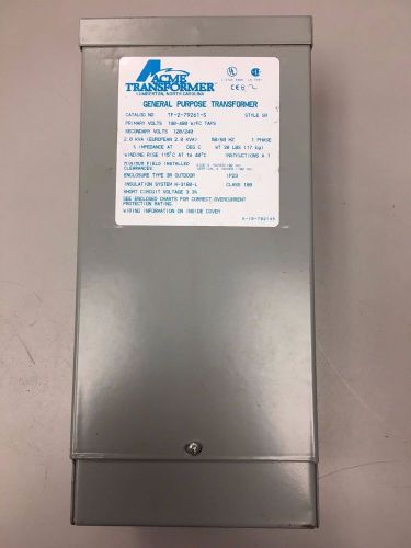 Acme electric tf279261s, transformer, 120/240v out, 2kva, 50/60hz for sale