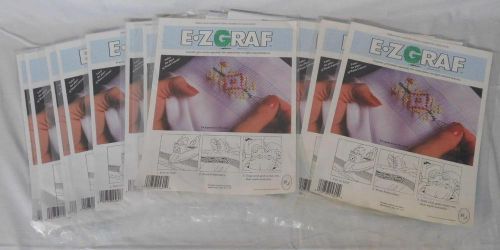 (15) PKGS. NEW &#034;E-ZGRAF&#034; IRON ON TRANSFER GRID FOR EMBROIDERY/CROSS STITCH ~