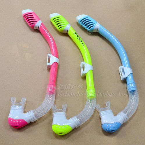 Free Shipping Multi color TOPIS Children snorkel full dry breathing tube submers