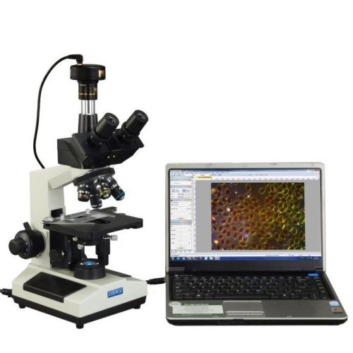 OMAX LED Darkfield Trinocular Biological Microscope 40X-2500X+9MP Digital Camera