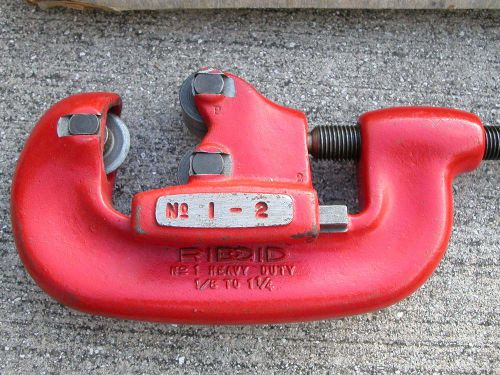 Ridgid Tool Co. No 1 Heavy Duty Pipe Cutter 1/8 to 1 1/4&#034; No 1-2 EXCELLENT