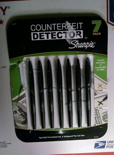 7 PACK Sharpie Counterfeit Detector Markers -Spot Fake Fraud Bills $20 $50 $100