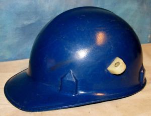 Vintage JACKSON SC 20 Blue Welder Hard Hat Hardhat Miner Iron Worker Safety J236