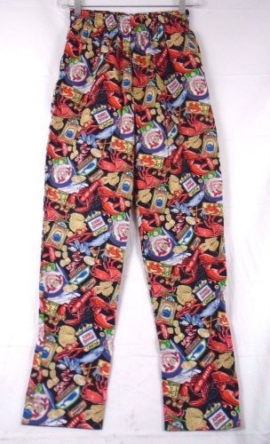Neil Allyn Seafood Elastic Band Chef Pants Size Small 2418D 268E