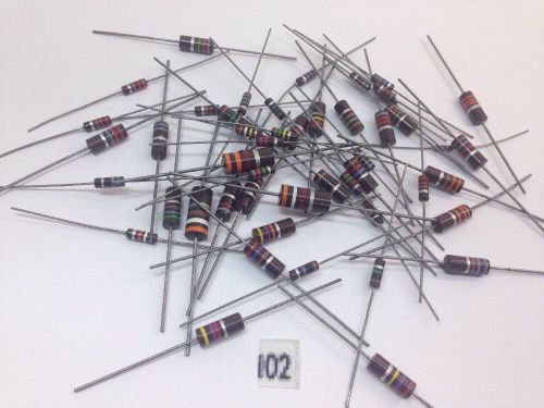 vintage mixed LOT 50 Resistors Mixed Values look at pictures please  lot # 102