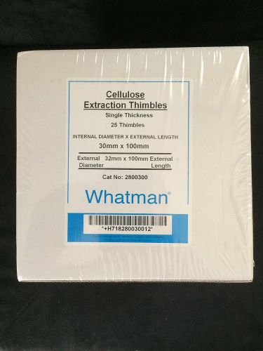 Whatman Cellulose Extraction Thimbles 30mm x 100mm Quantity 25