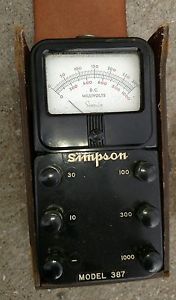 Simpson model #387 D.C. millivolt meter