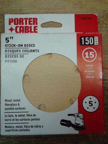 Porter Cable 725501515  15pk. 150 Grit 5&#034; Stick-On Sanding Discs (NN1180*A)