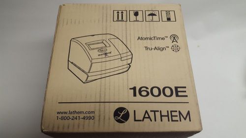 Lathem 1600e tru-align atomic time clock - charcoal gray for sale