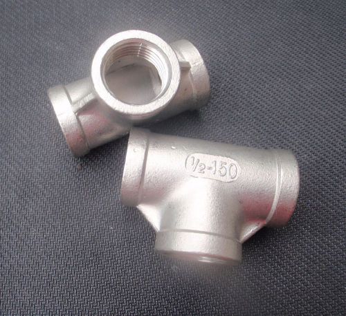 Stainless steel tee  1/2&#034; npt pipe fitting# ss 1/2x150 for sale