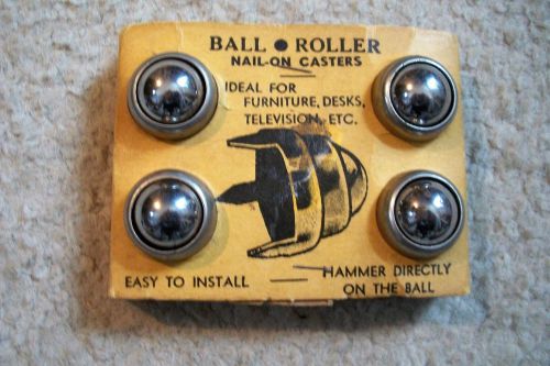 Vintage Ball Roller Nail On casters in Original Package