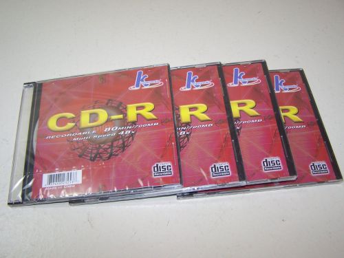 K Hypermedia CD-R Recordable CD 80min/700mb Multi Speed 48x  (1 lot of 4 discs)