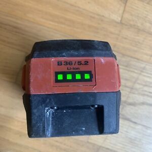 Hilti battery B36/5.2 Li-lon Used And Holds Great Charge 36V 2097642 Date:9/2019