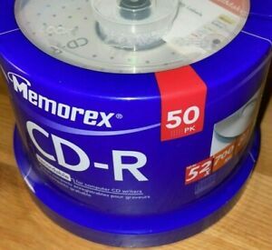 NEW SEALED MEMOREX Music CD-R 50 PK pack 52X 700MB 80min Blank CDs