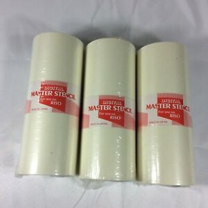 3X Digital Master Stencil Roll For Use On Riso Colored Flange Printer Duplicator