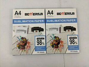 Lot of 2 BetterSub A4 Sublimation paper - 110 Sheets (220 Total)