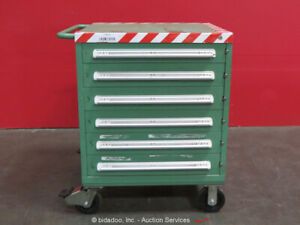 Stanley Vidmar 6-Drawer Tool Cabinet Shop Equipment Storage Box Rollaway bidadoo
