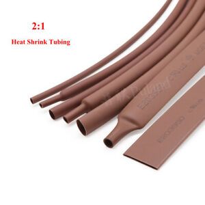Brown Heat Shrink Tubing 2:1 Electrical Sleeving Cable Wire Heatshrink Tube Wrap