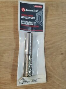 New Amana Tool #45416 Carbide Tipped Plunge Router Bit 7/16&#034; Diameter 1/2&#034; Shank