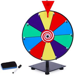 12 Inch Heavy Duty Spinning Prize Wheel 10 Slots Color Tabletop Prize Wheel