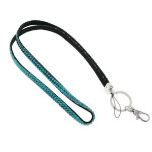ID Holder Crystal Cellphone Key Neck Straps Business Supplies 46cm Blue