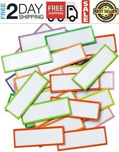 40 Pieces Magnetic Dry Erase Sticky Labels Writable Flexible Magnet Name Tags