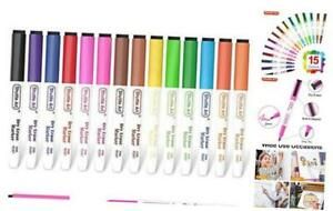 Dry Erase Markers,  Magnetic Whiteboard Markers with Erase,Fine Point 15 Colors