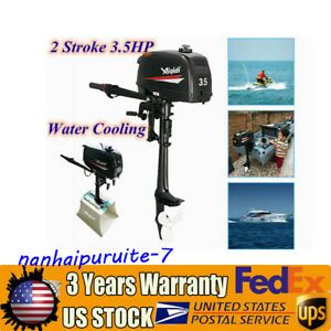 3.5 HP 2 Stroke Outboard Motor Boat Engine Set Water Cooling with Tiller Control