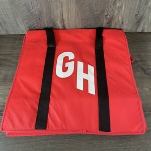 Grubhub Official XL 18&#034;x18&#034;x9&#034; Red Insulated Food Bag With Sign