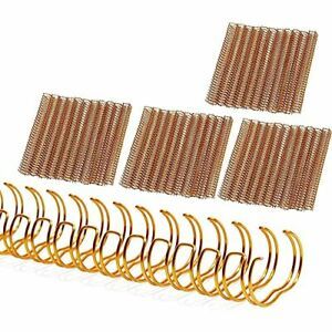 Double Loop Wire Binding Spines 120 Sheet Capacity Gold 9/16 in 31 Pitch 100 ...
