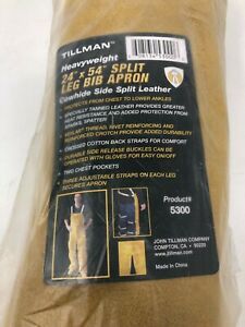 Tillman 5300 Premium Split Leg Split Cowhide Leather Bourbon Brown Apron
