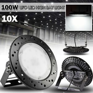 10x 100W UFO LED High Low Bay Light Factory Industrial Warehouse Shed Lighting