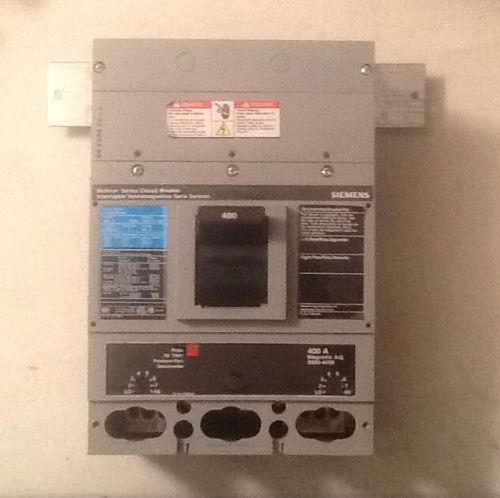 Siemens sentron series jxd62b400 400a 250vdc/600vac circuit breaker for sale