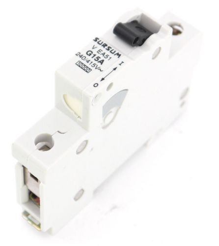 Sursum g15a circuit breaker interrupter 1-pole 15-amp 240/415-volt v-ea51 for sale