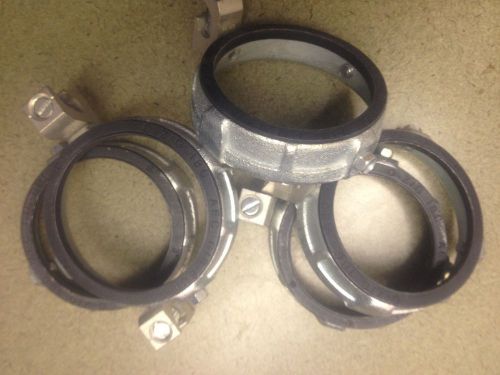 (lot of 5) o-z gedney malleable 3&#034; insulated grounding bushing ibc-300l-20ac for sale