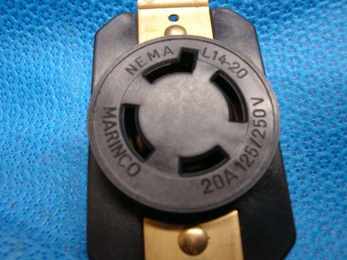 Nema l14-20 20a receptacle twist lock 125/250v marinco new 46508 usa made for sale