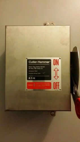 Cutler Hammer Heavy Duty Safety Switch -  DH361UWK/30A/600V/3 Pole!!!